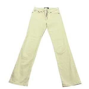 Lauren Ralph Lauren Cream Straight Leg Jeans Size 4 Petite Classic old money